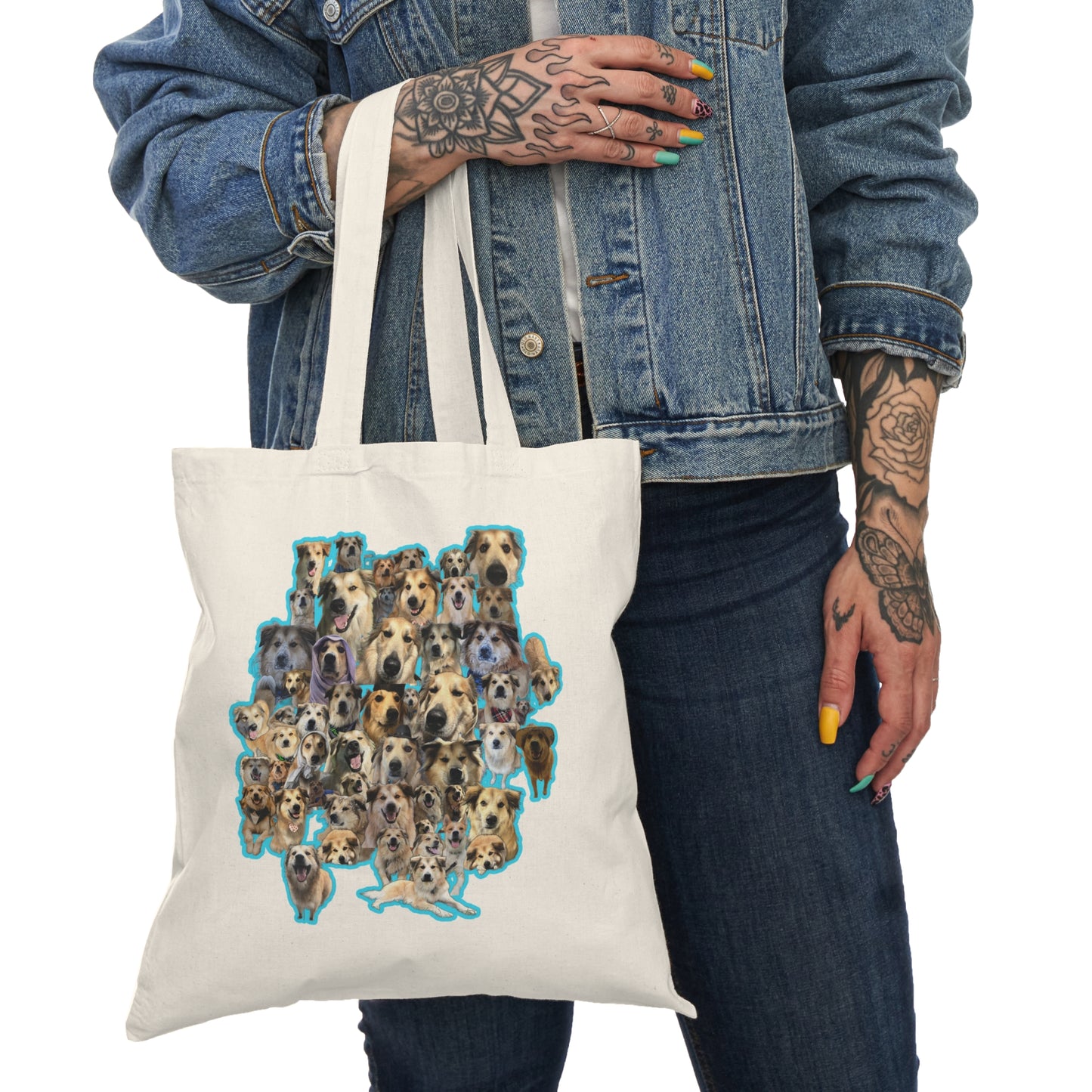 🌱 Custom Pet Collage Tote Bag – Eco-Friendly, Stylish, and Full of Personality