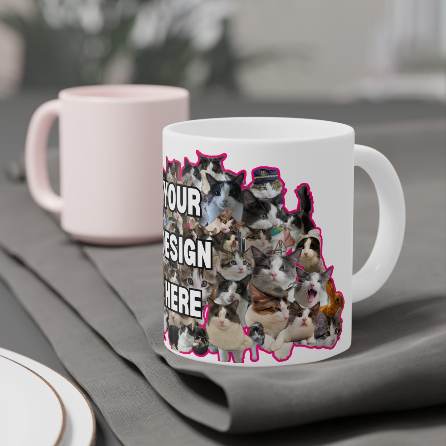 ☕ Custom Pet Collage Mug – Ceramic Coffee Mug in 11oz, 15oz, or 20oz Sizes