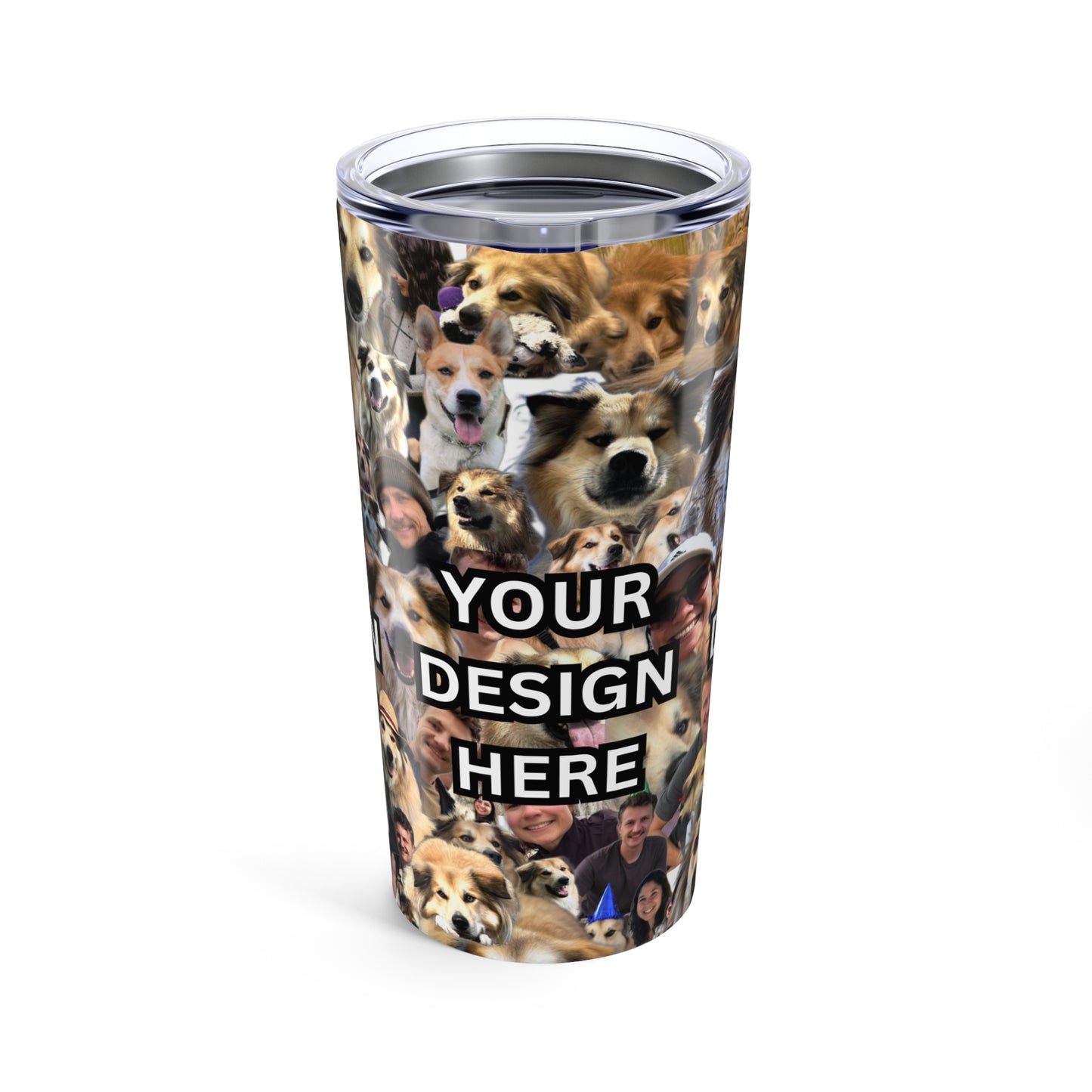 🐾 Custom Pet Collage Tumbler – 20oz Stainless Steel