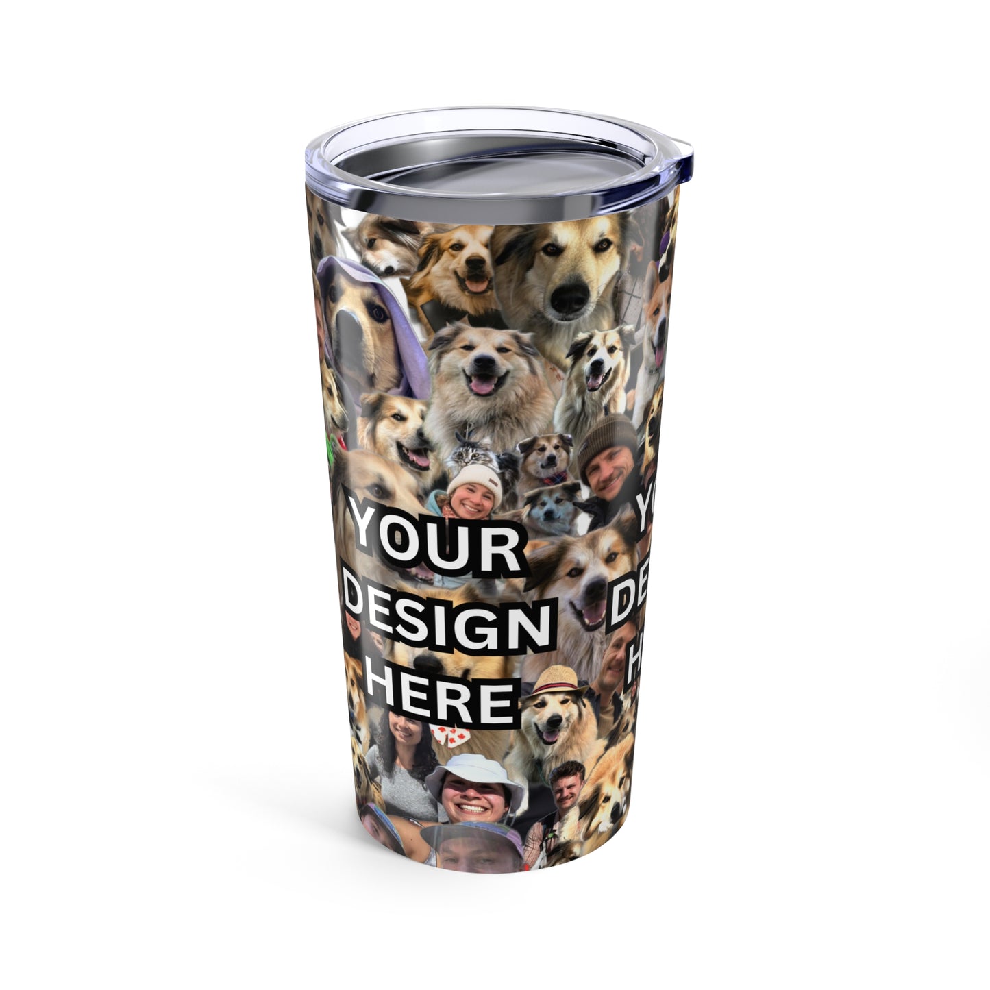 🐾 Custom Pet Collage Tumbler – 20oz Stainless Steel