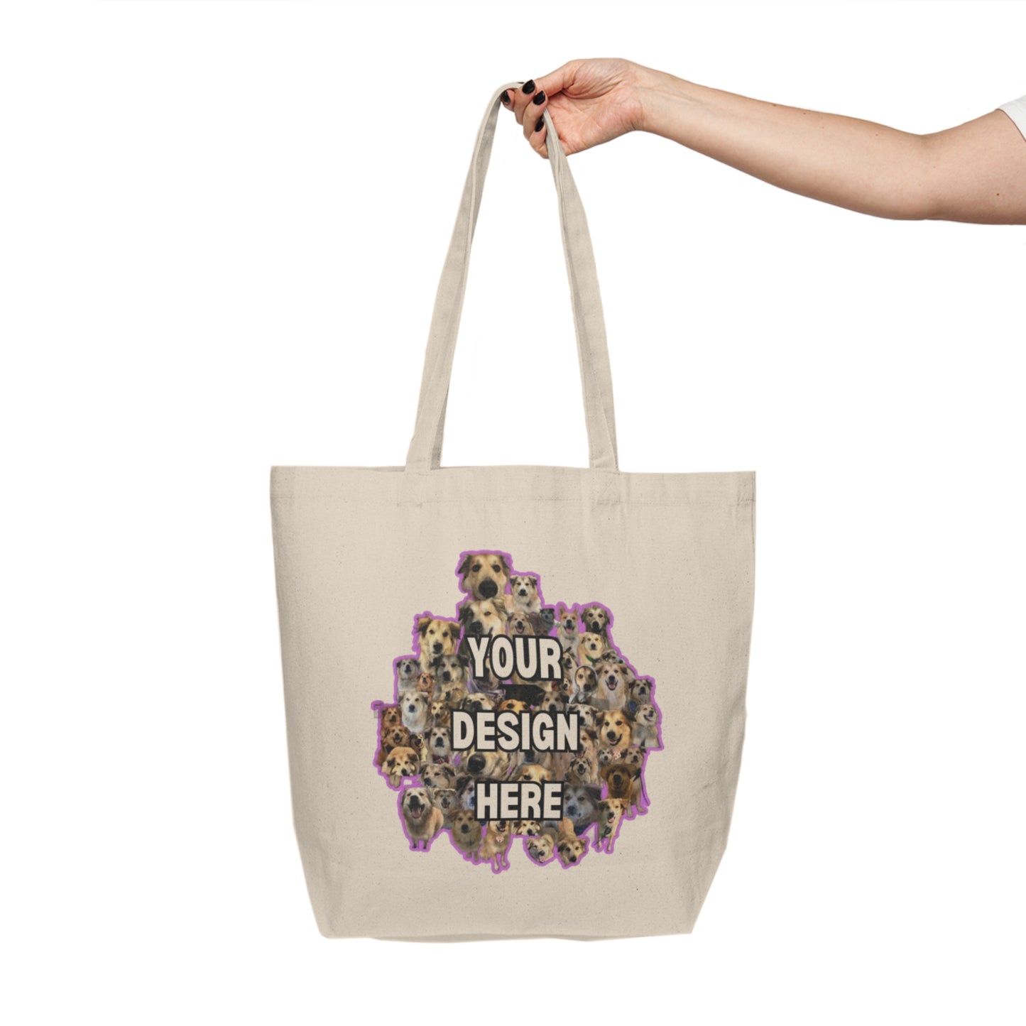 👜 Custom Pet Collage Cotton Tote – Spacious, Durable & Printed on Both Sides