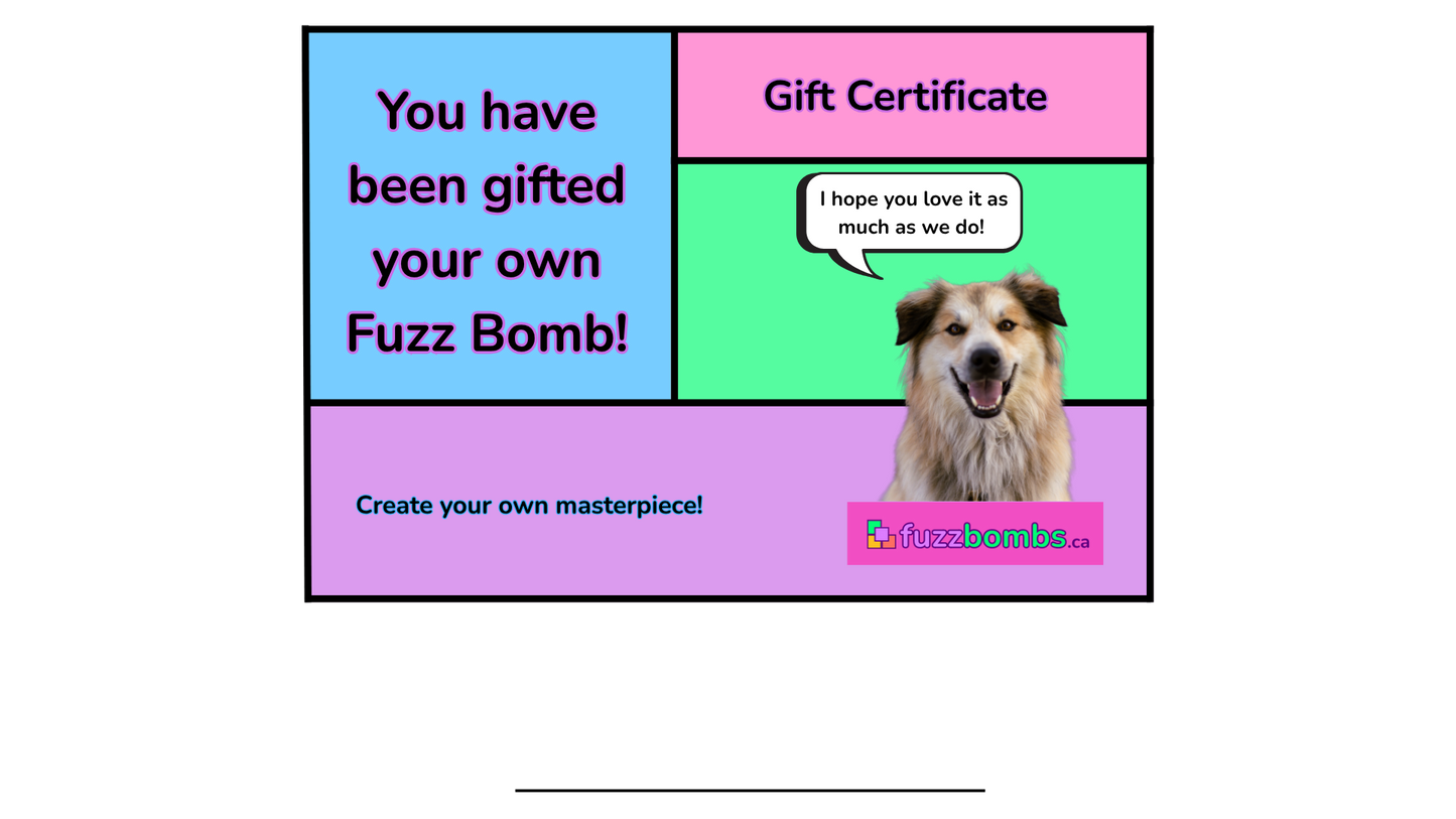 🎁 Fuzz Bomb Collages Gift Card – The Perfect Gift for Pet Lovers